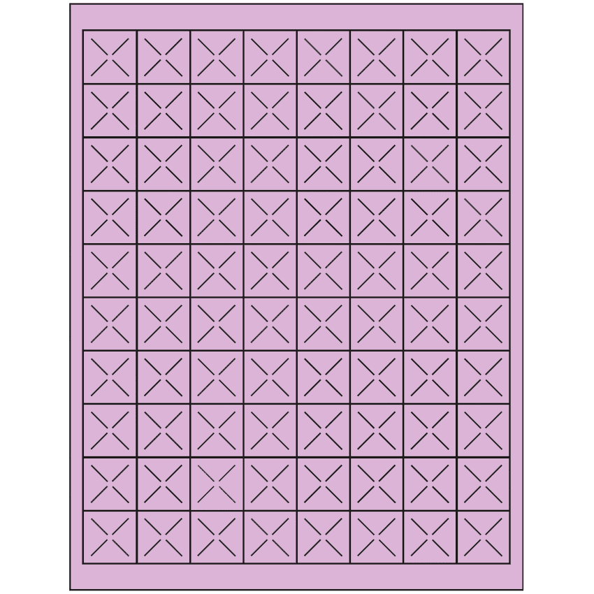 1" x 1" Pastel Purple Square Sheet Labels