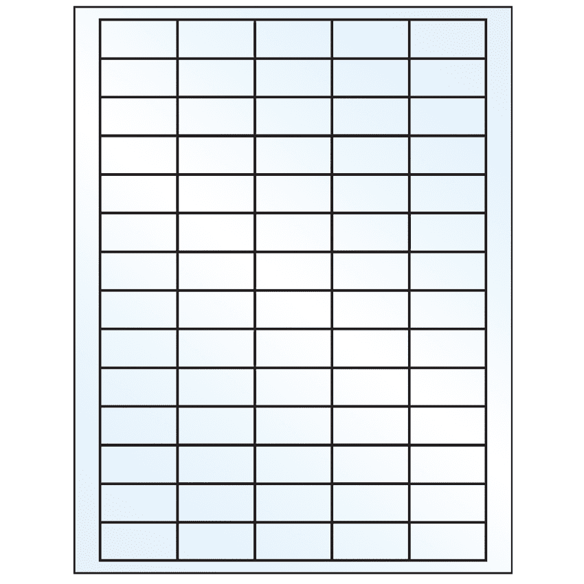 1.5" x 0.75" Crystal Clear Rectangular Sheet Labels