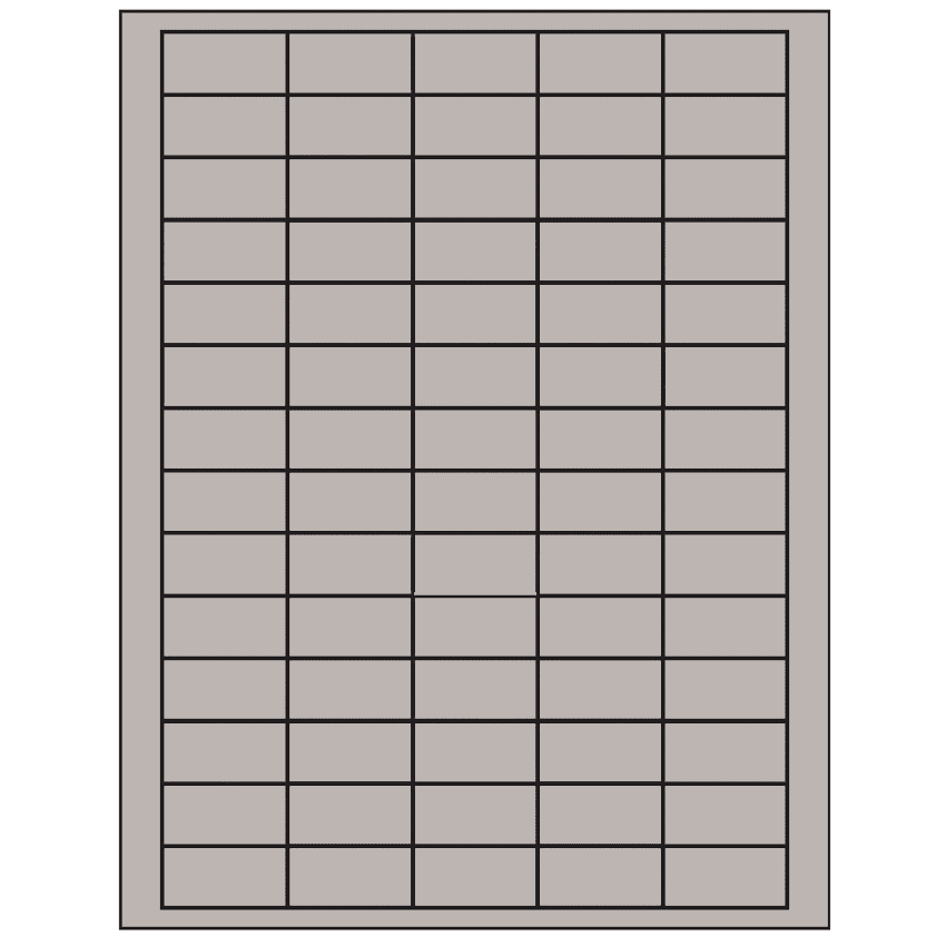 1.5" x 0.75" Gray Rectangular Sheet Labels