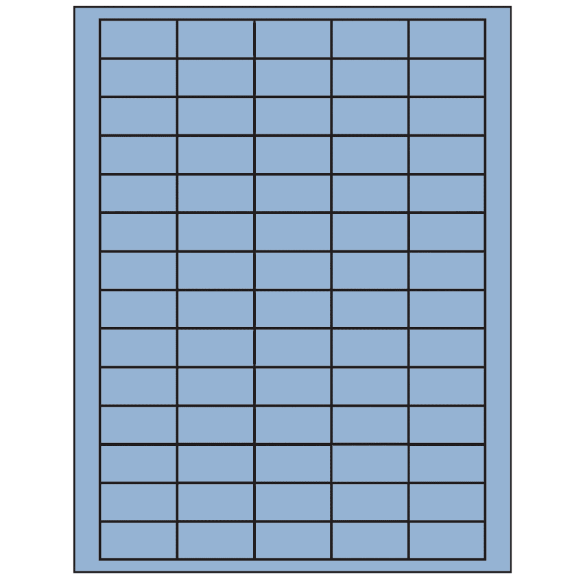 1.5" x 0.75" Pastel Blue Rectangular Sheet Labels