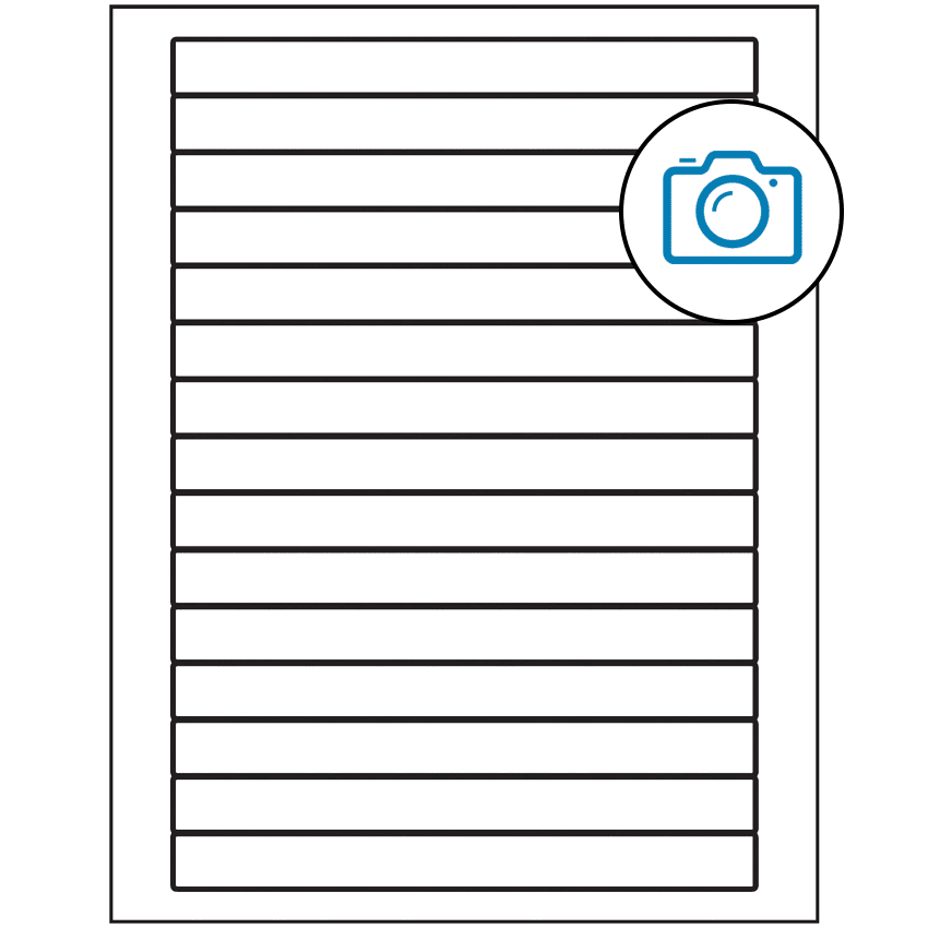 7" x 0.68" Photo Gloss Rectangular Sheet Labels