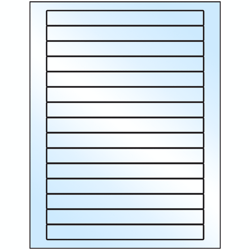 7" x 0.68" White Premium High Gloss Rectangular Sheet Labels