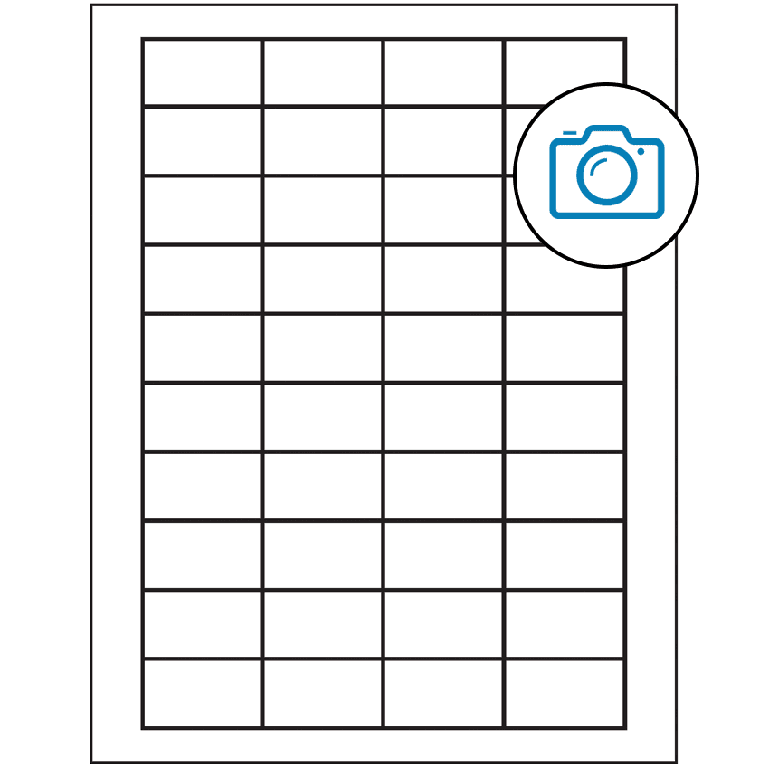 1.75" x 1" Photo Gloss Rectangular Sheet Labels