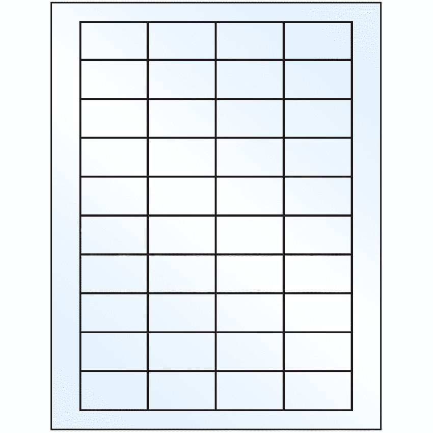 1.75" x 1" White Mid Gloss Rectangular Sheet Labels