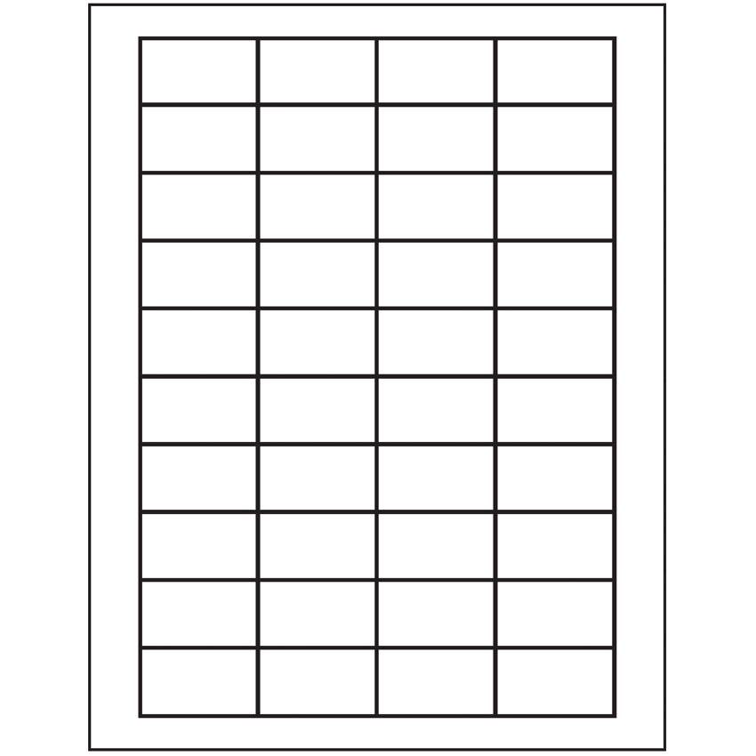 1.75" x 1" White Polyester Rectangular Sheet Labels