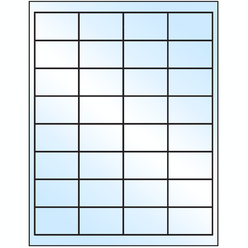 2" x 1.25" White Premium High Gloss Rectangular Sheet Labels