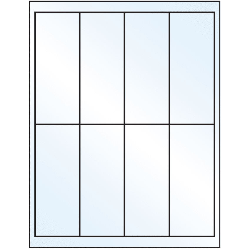 2" x 5" Crystal Clear Rectangular Sheet Labels