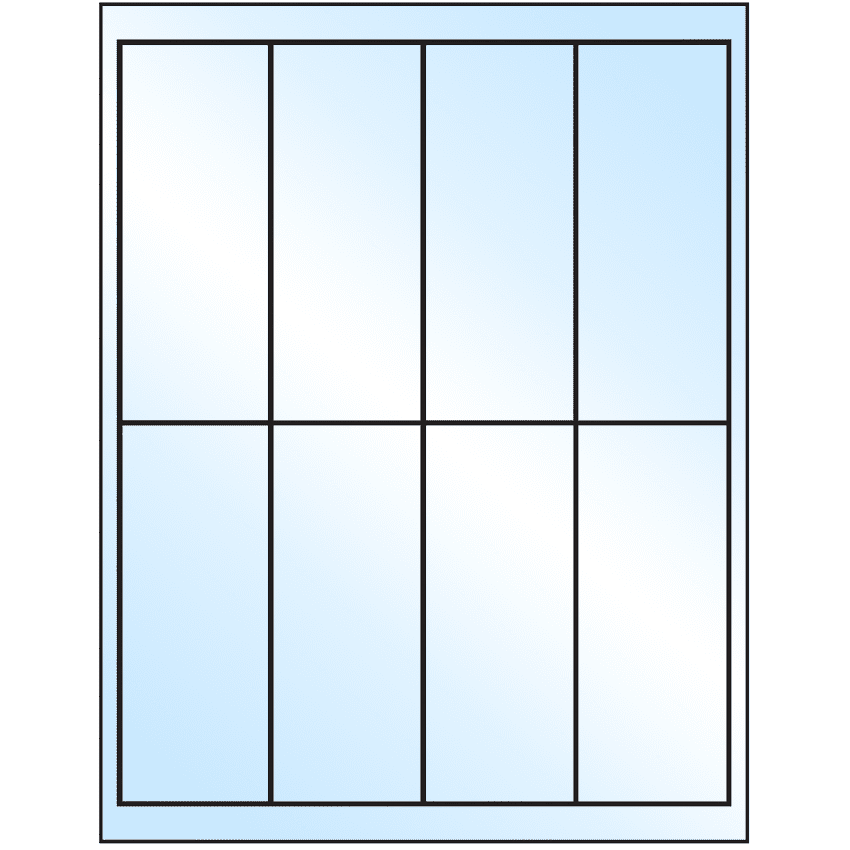2" x 5" White Premium High Gloss Rectangular Sheet Labels
