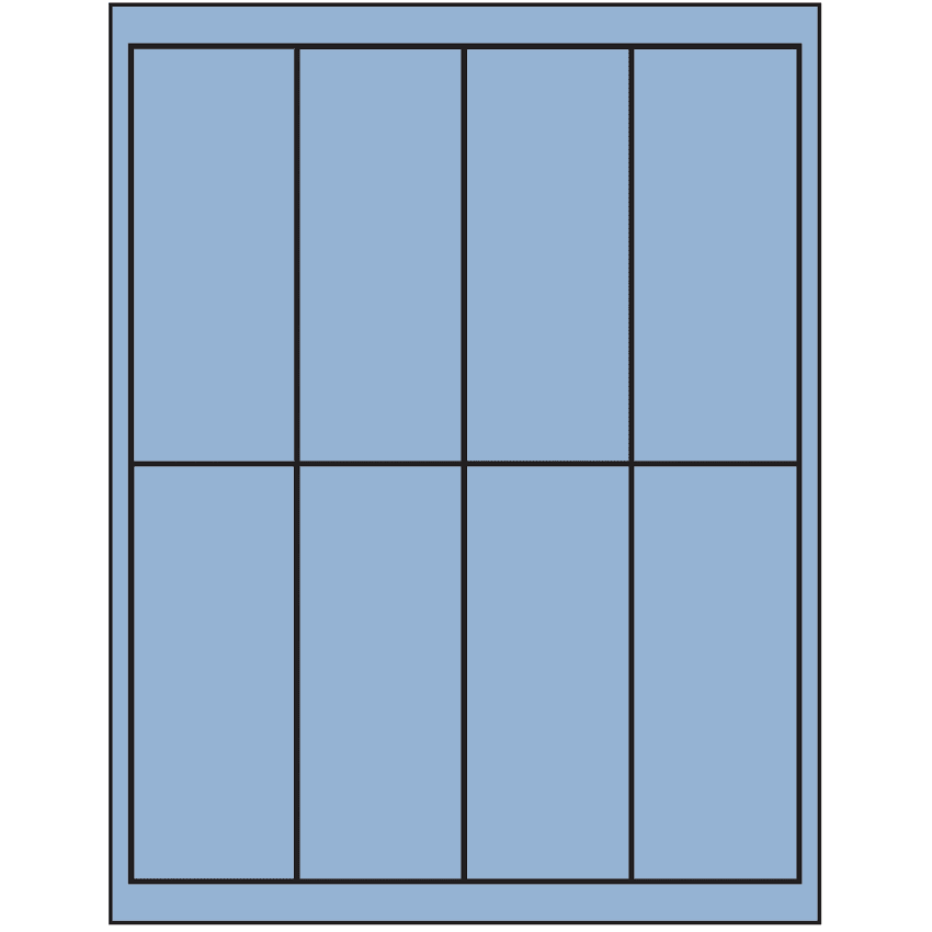 2" x 5" Pastel Blue Rectangular Sheet Labels