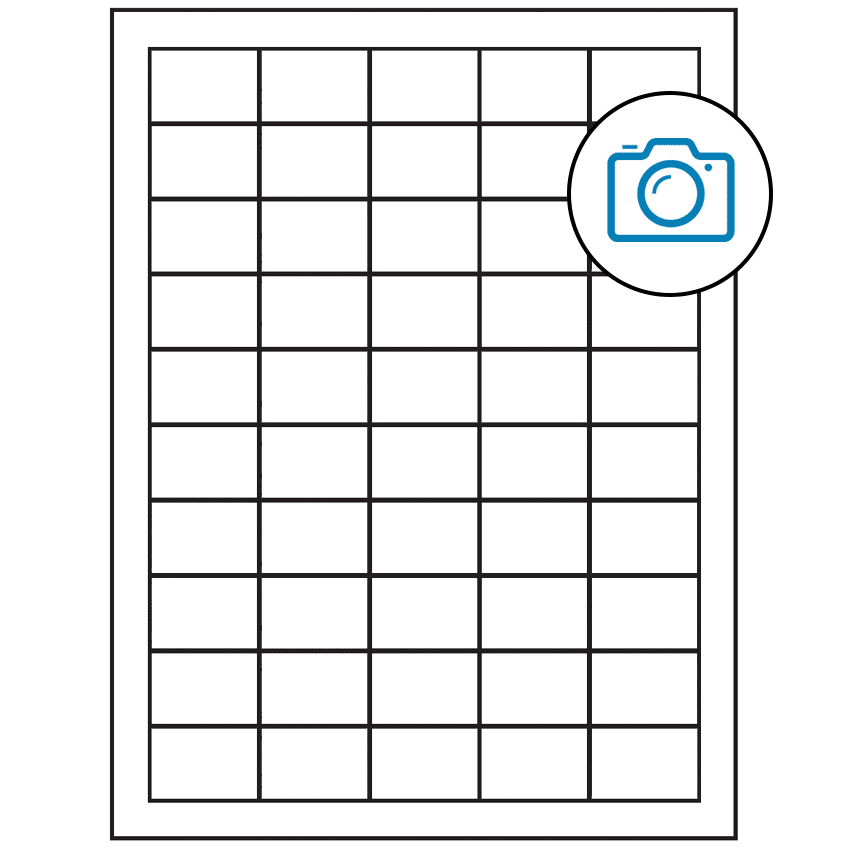 1.5" x 1" Photo Gloss Rectangular Sheet Labels