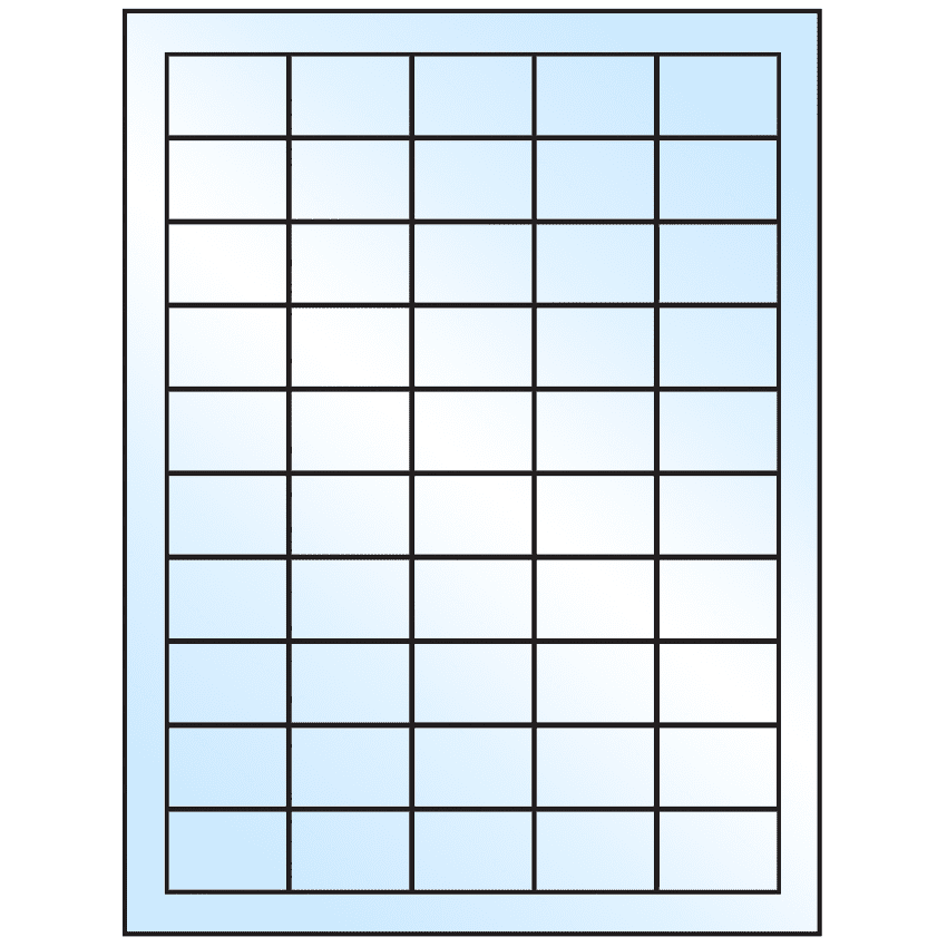 1.5" x 1" White Premium High Gloss Rectangular Sheet Labels