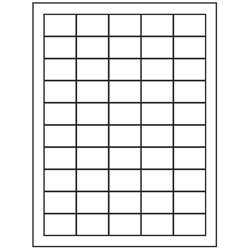 1.5" x 1" White Vinyl Drum Rectangular Sheet Labels