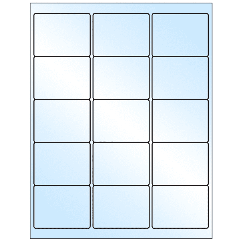 2.625" x 2" White Premium High Gloss Rectangular Sheet Labels