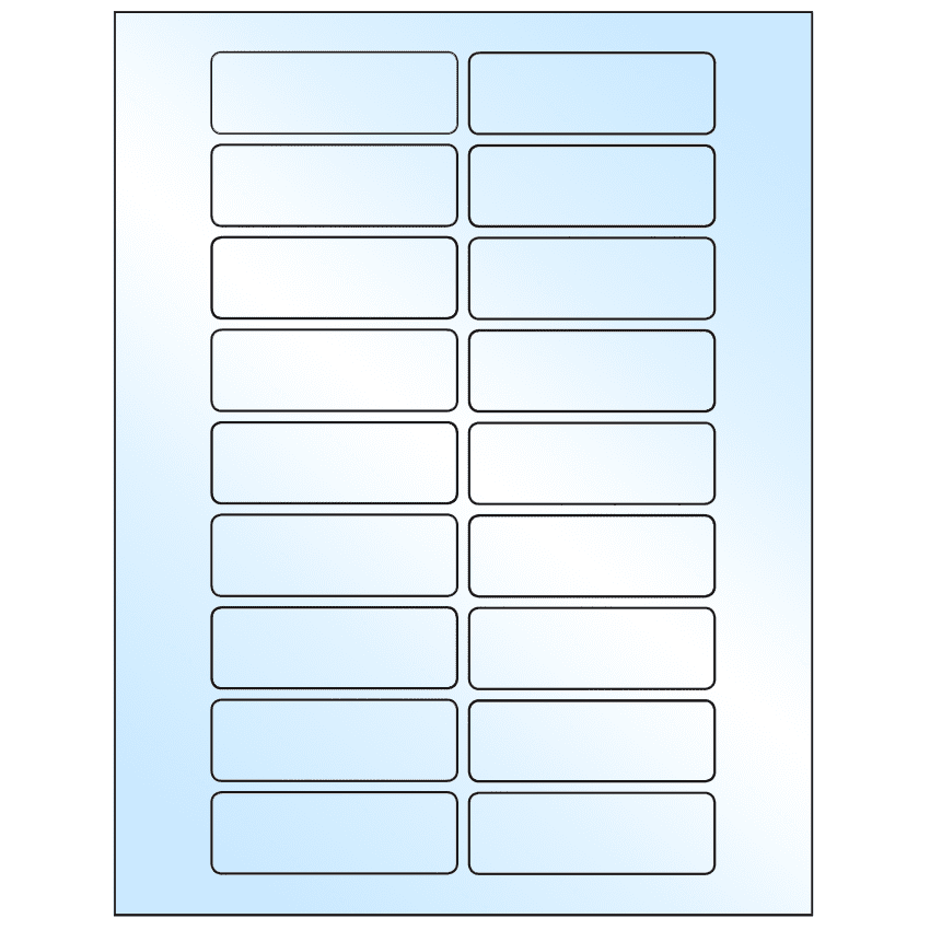 3" x 1" White Premium High Gloss Rectangular Sheet Labels