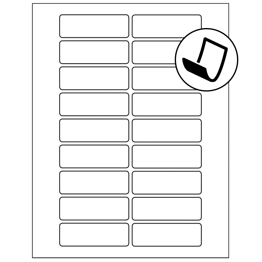 3" x 1" Blockout Rectangular Sheet Labels