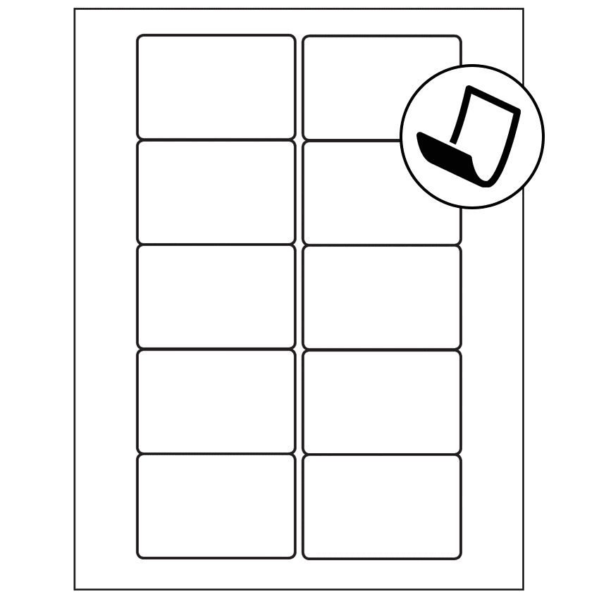 3" x 2" Blockout Rectangular Sheet Labels