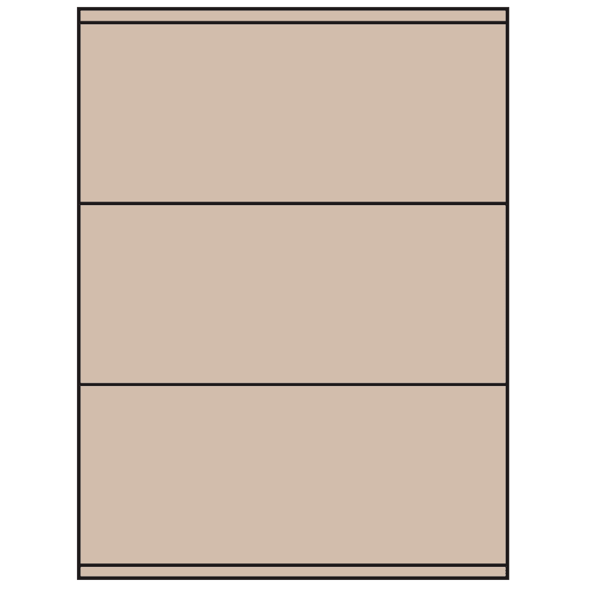 8.5" x 3.5" Pastel Tan Rectangular Sheet Labels