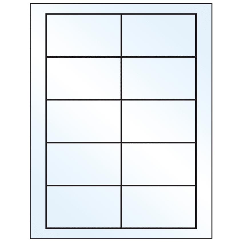 3.5" x 2" Crystal Clear Rectangular Sheet Labels