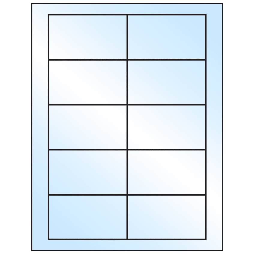 3.5" x 2" White Premium High Gloss Rectangular Sheet Labels