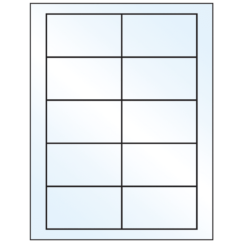 3.5" x 2" White Mid Gloss Rectangular Sheet Labels