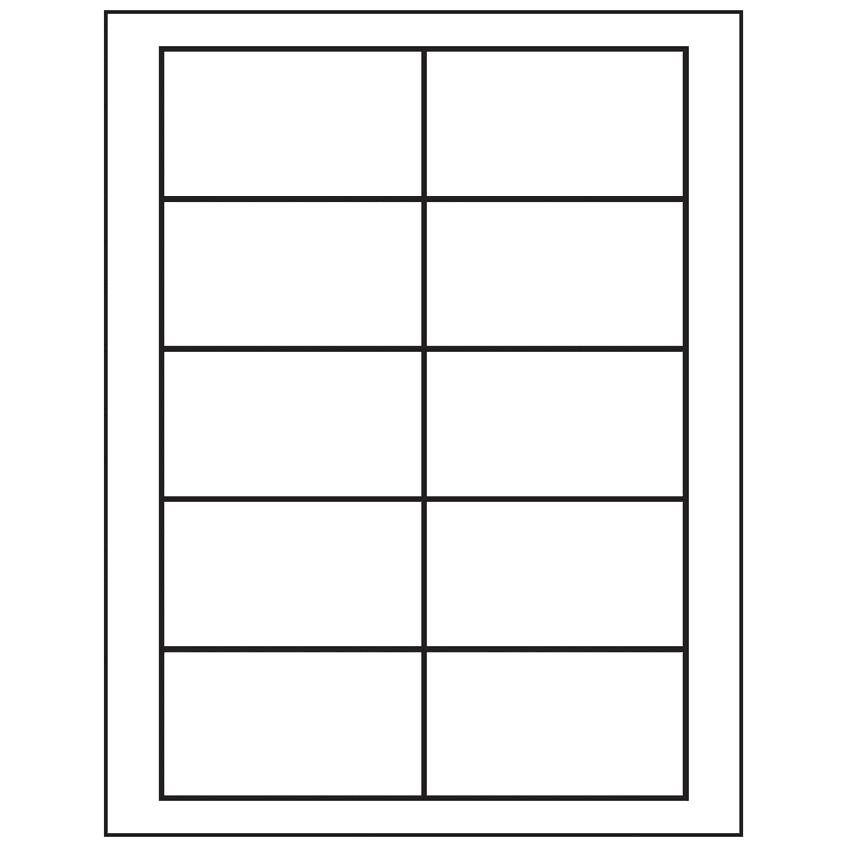 3.5" x 2" White Polyester Rectangular Sheet Labels