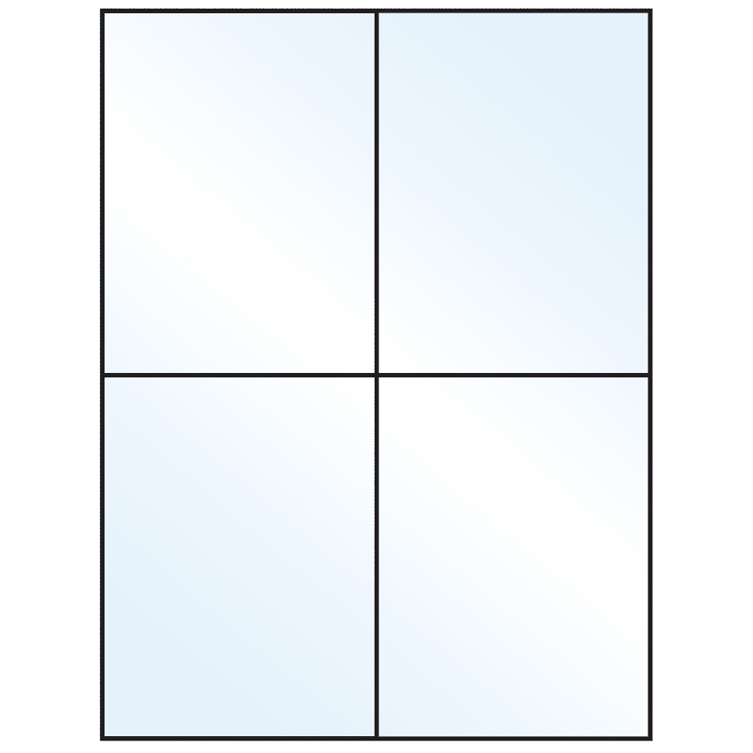 4.25" x 5.5" Crystal Clear Rectangular Sheet Labels (4-UP)