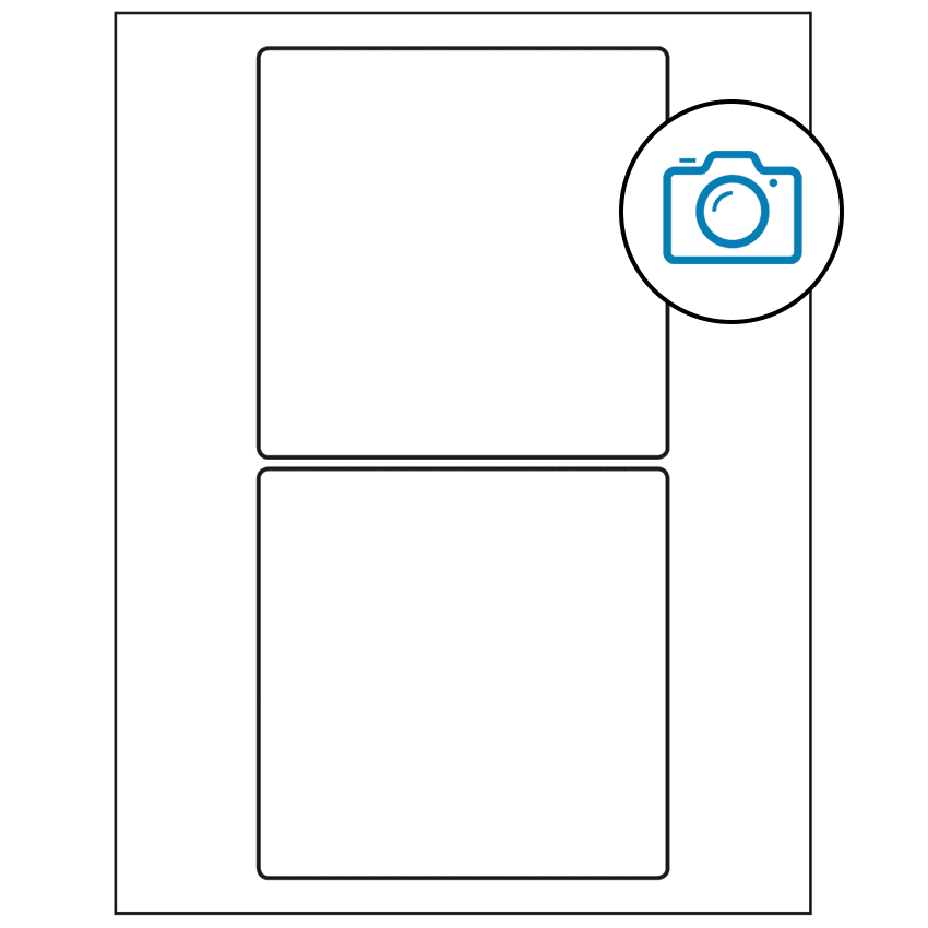 5" x 5" Photo Gloss Square Sheet Labels