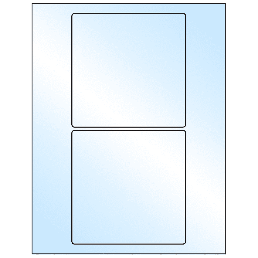 5" x 5" White Premium High Gloss Square Sheet Labels