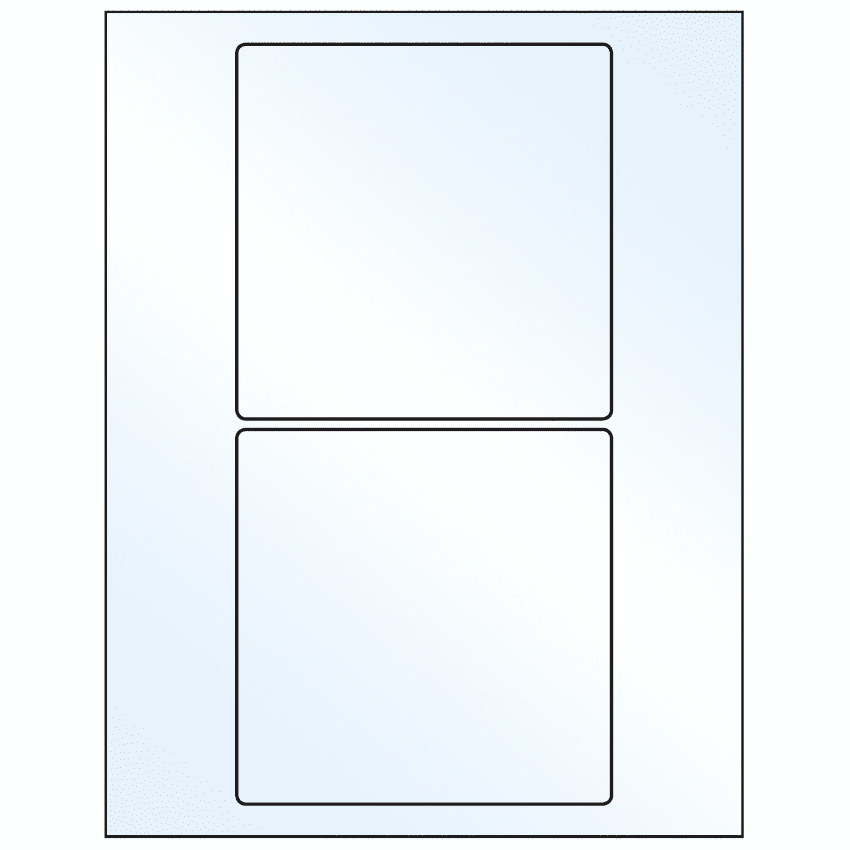 5" x 5" White Mid Gloss Square Sheet Labels