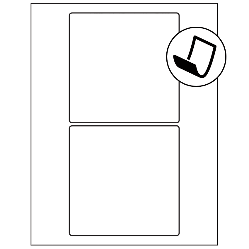 5" x 5" Blockout Square Sheet Labels