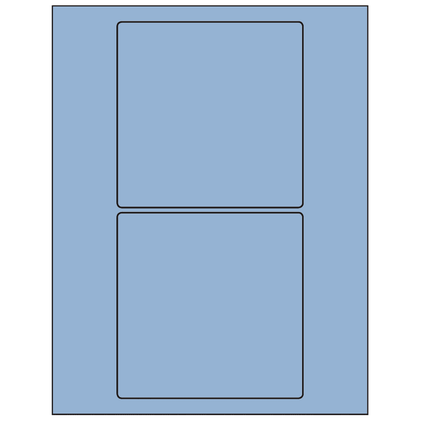 5" x 5" Pastel Blue Square Sheet Labels