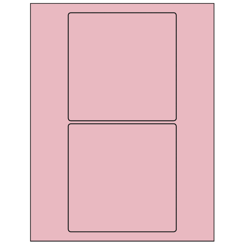 5" x 5" Pastel Pink Square Sheet Labels