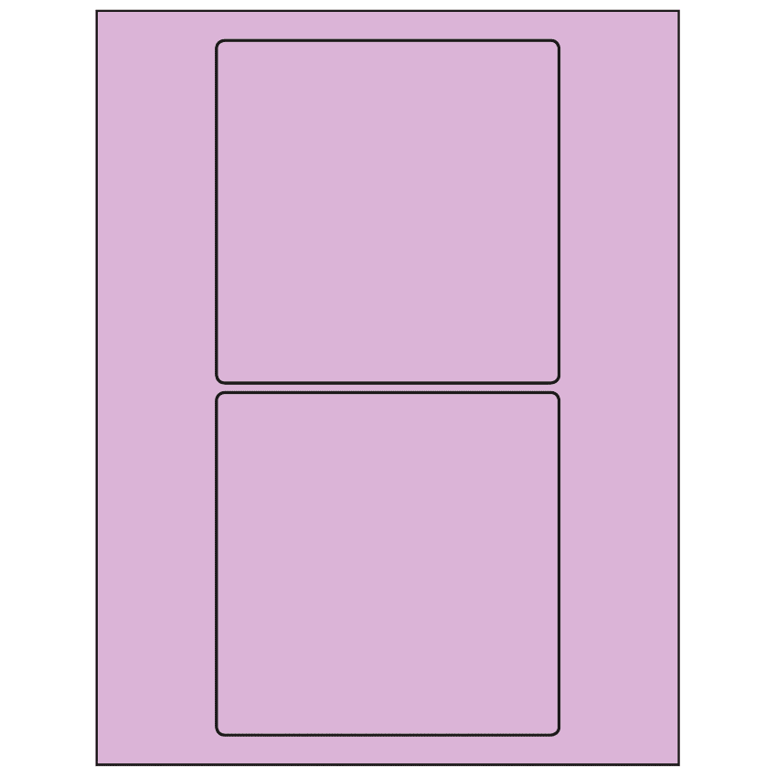 5" x 5" Pastel Purple Square Sheet Labels