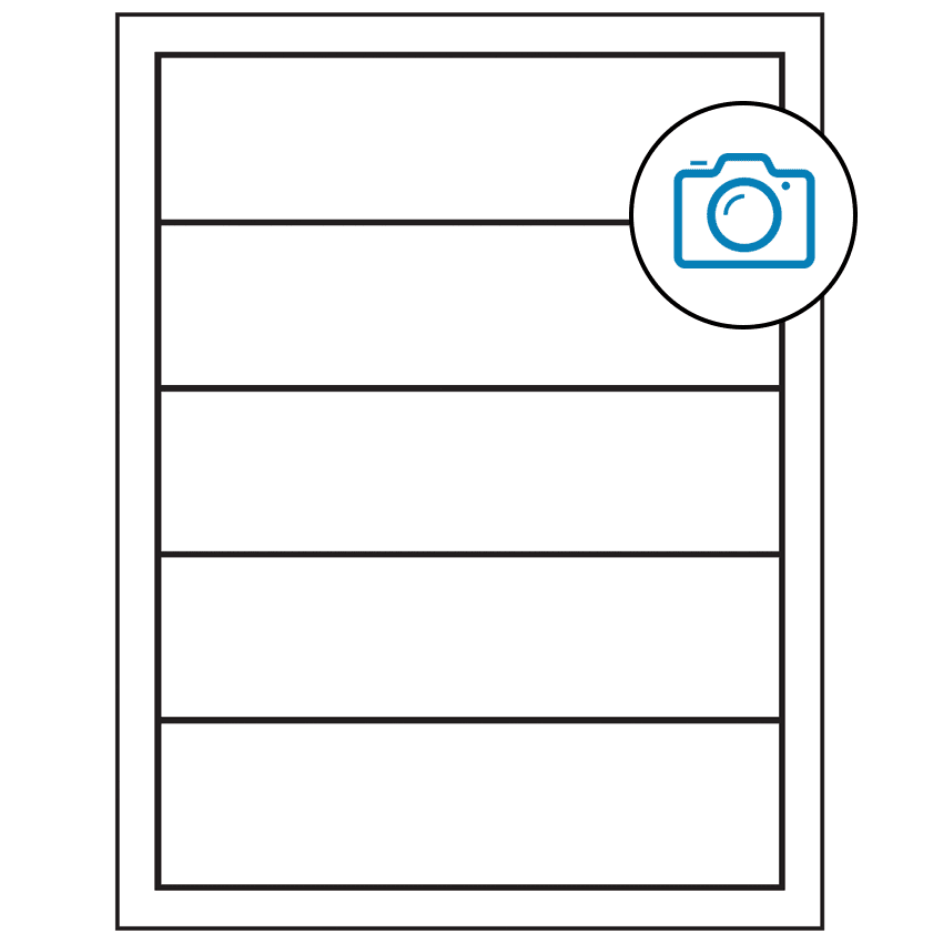 7.5" x 2" Photo Gloss Rectangular Sheet Labels