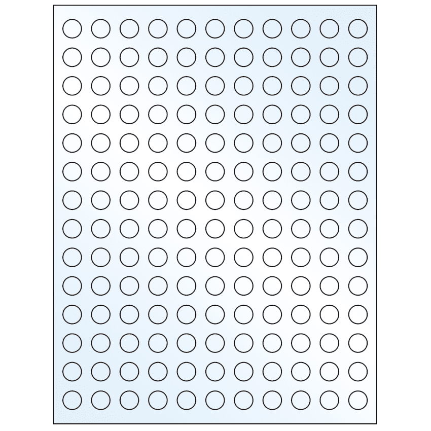 0.5" Crystal Clear Circular Sheet Labels
