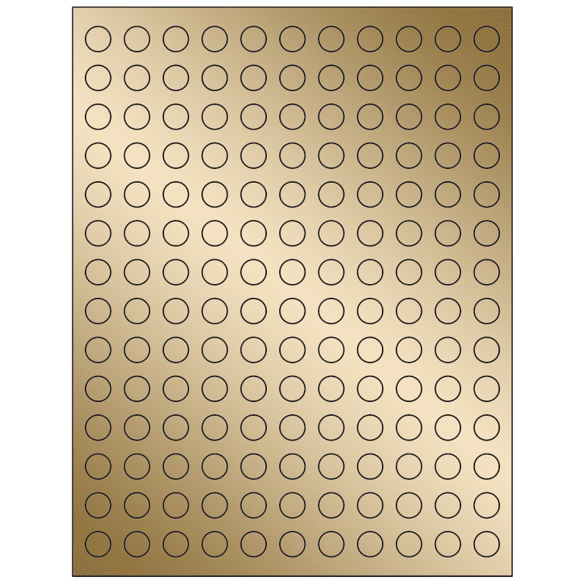 0.5" Gold Foil Circular Sheet Labels