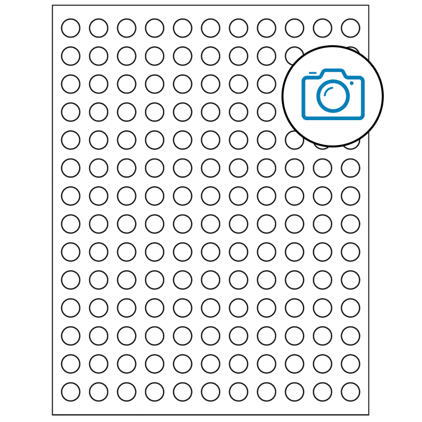 0.5" Photo Gloss Circular Sheet Labels