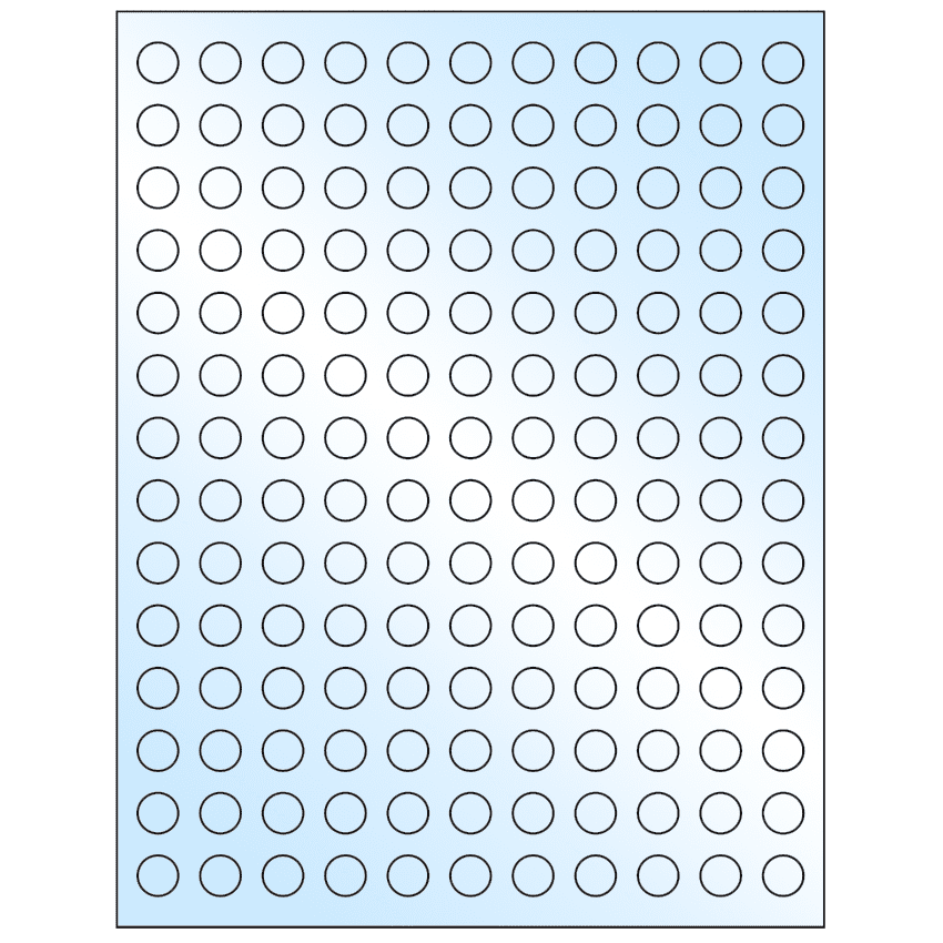 0.5" White Premium High Gloss Circular Sheet Labels