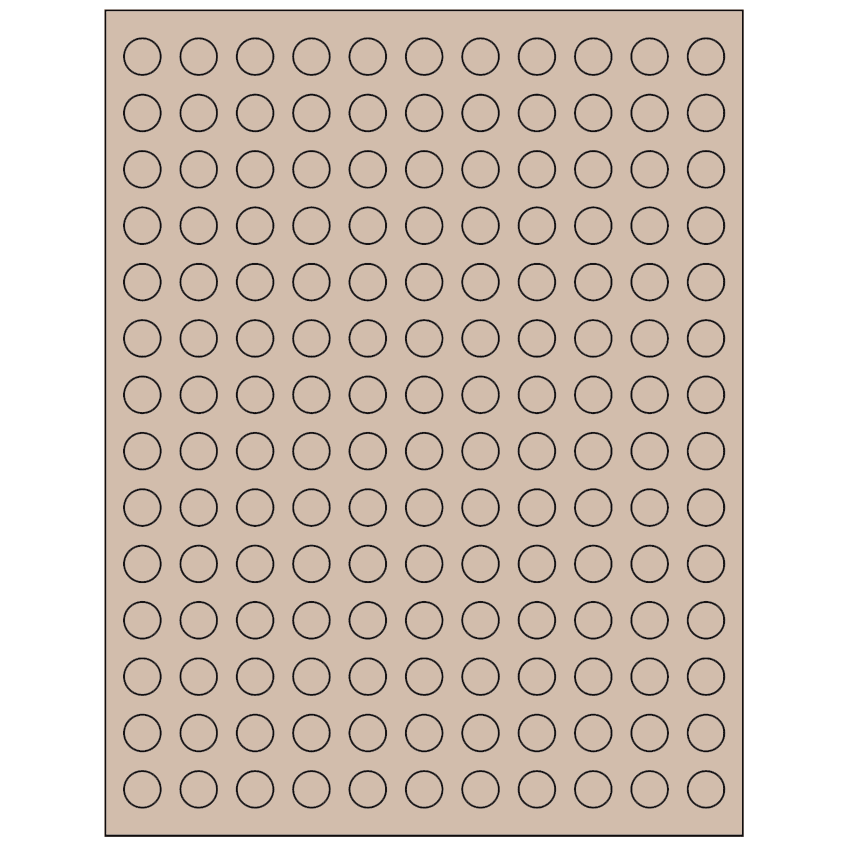 0.5" Pastel Tan Circular Sheet Labels