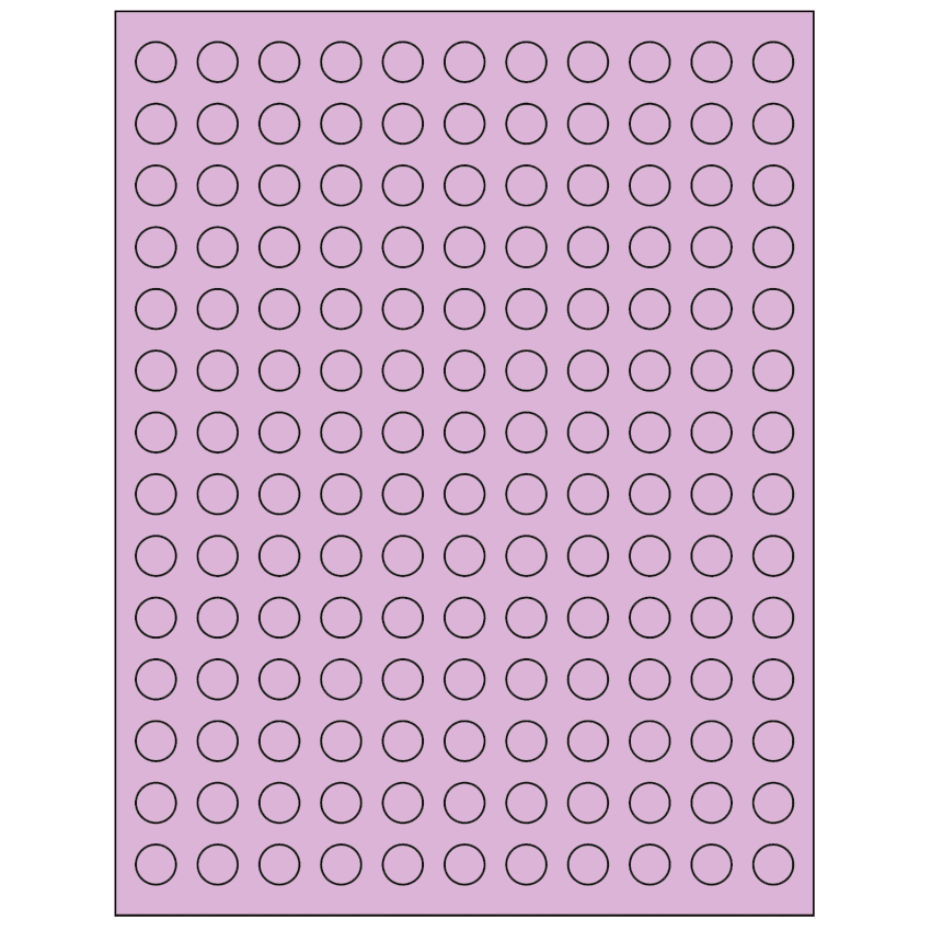 0.5" Pastel Purple Circular Sheet Labels