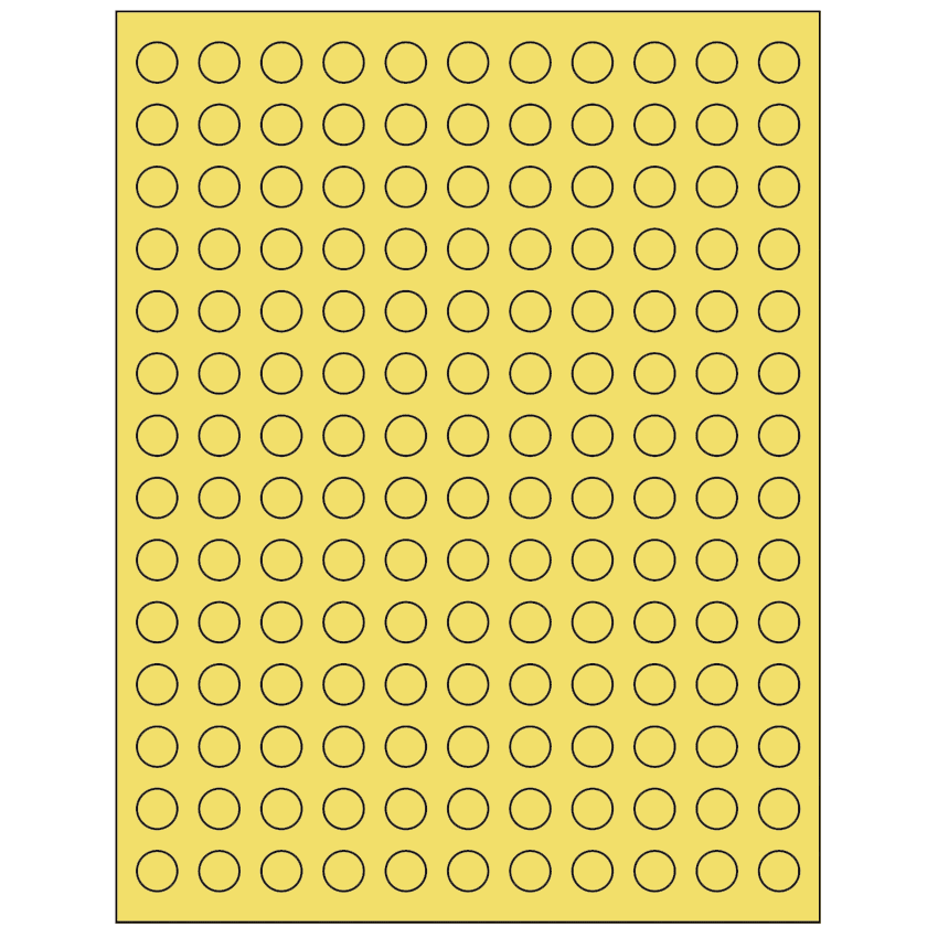 0.5" Pastel Yellow Circular Sheet Labels