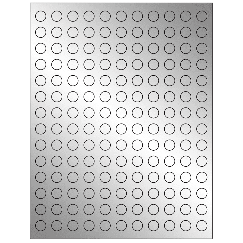 0.5" Silver Foil Circular Sheet Labels