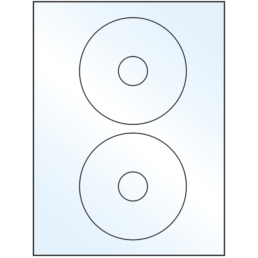 4.5" Crystal Clear Circular Sheet Labels