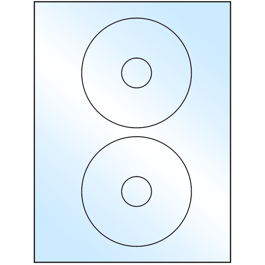 4.5" White Premium High Gloss Circular Sheet Labels