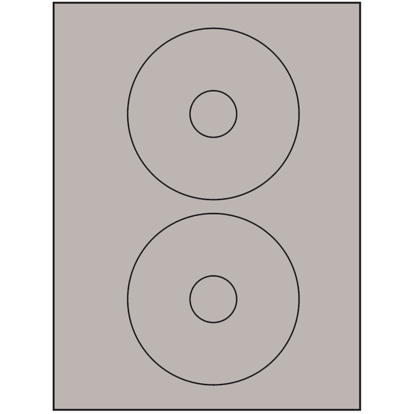 4.5" Gray Circular Sheet Labels