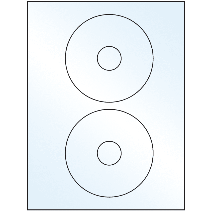 4.5" White Mid Gloss Circular Sheet Labels