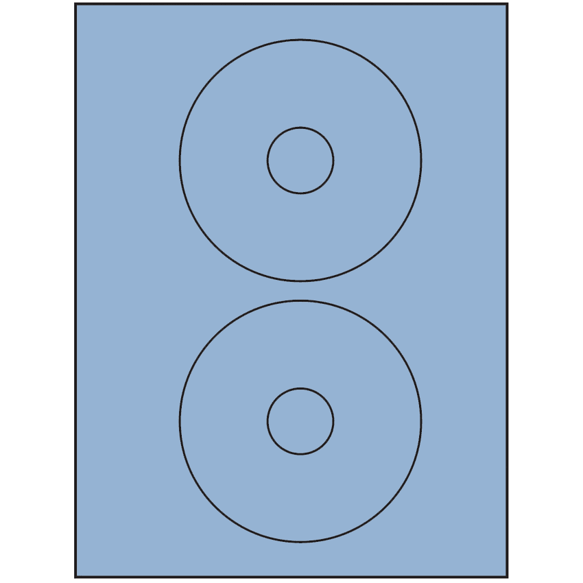4.5" Pastel Blue Circular Sheet Labels