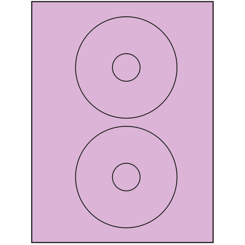 4.5" Pastel Purple Circular Sheet Labels