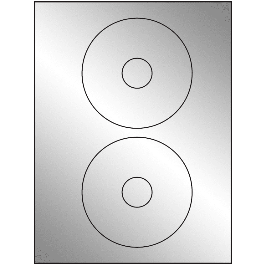 4.5" Silver Foil Circular Sheet Labels