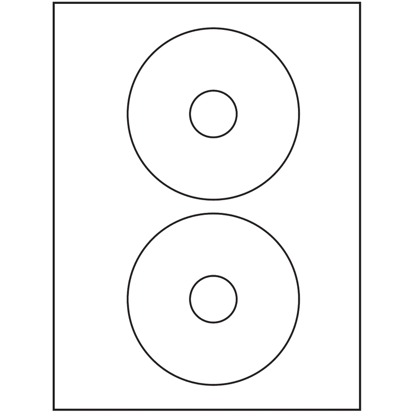 4.5" White Vinyl Drum Circular Sheet Labels